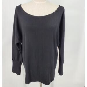 Aifer Womens XL Black Long Sleeve Round Neck Lightweight Sweater Pre-Owned